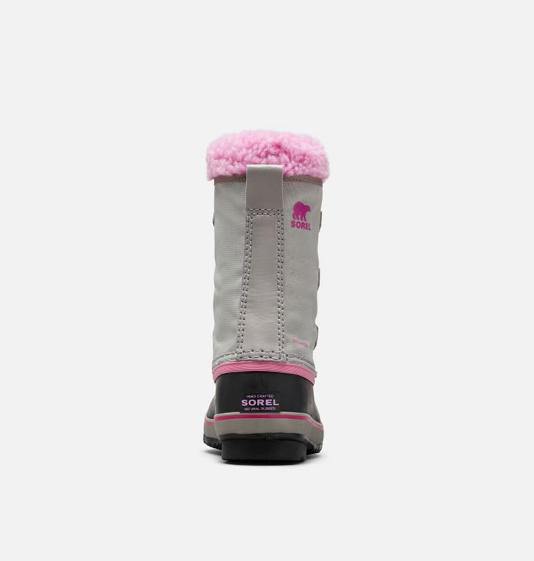 Kids Snow Boots Grey/Black/Pink - Sorel Youth Yoot Pac™ Nylon - 096587-WPH